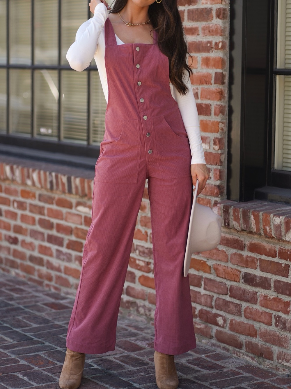 Pink overalls